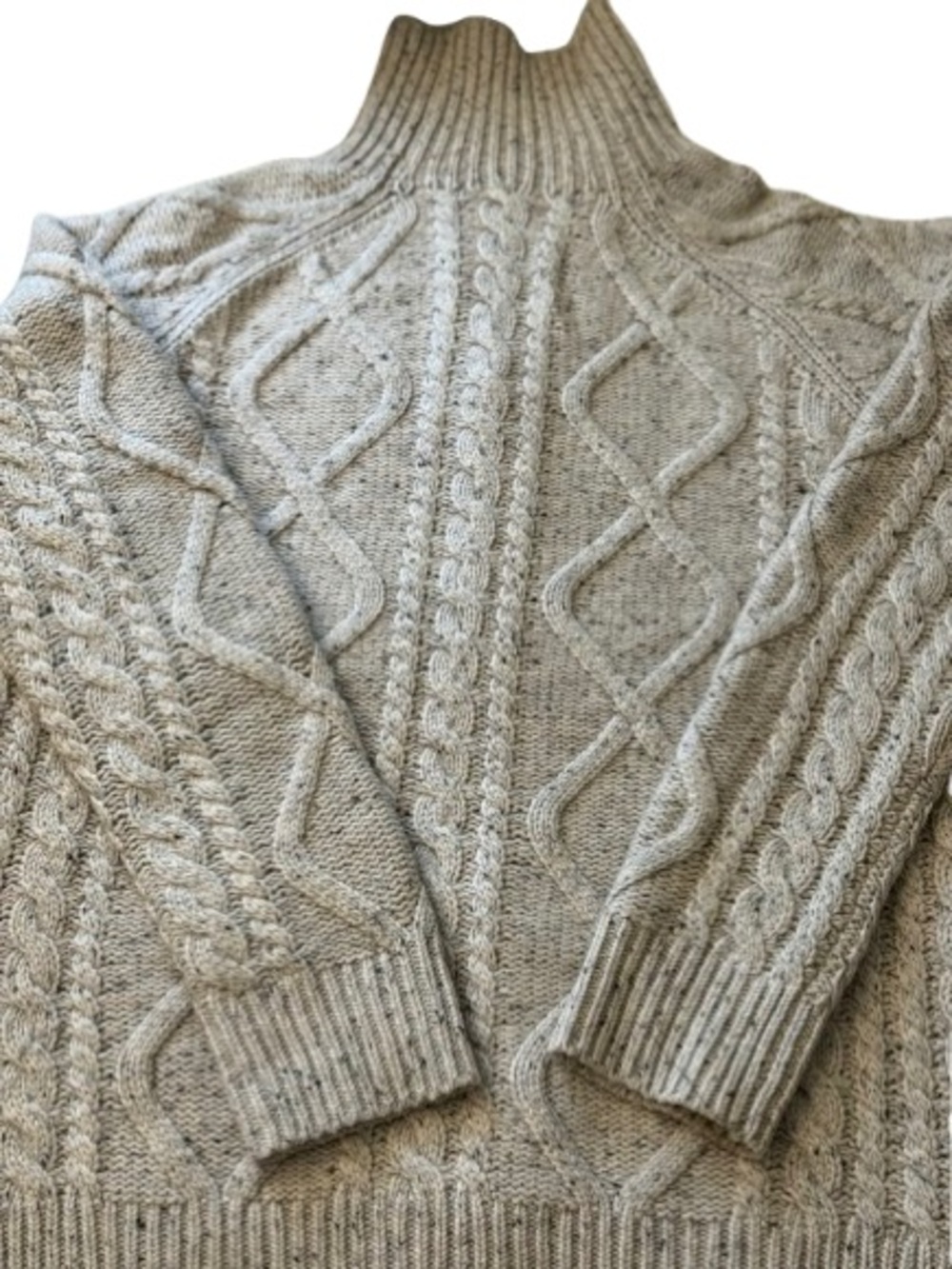 Saks Fifth Avenue Cable Knit Shawl Collar Cardigan Wool Cashmere Sweater M - Picture 7 of 9